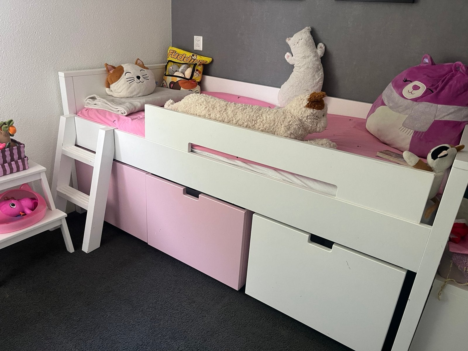 Bopita bed met laden, Ophalen, Gebruikt, Halfhoogslaper