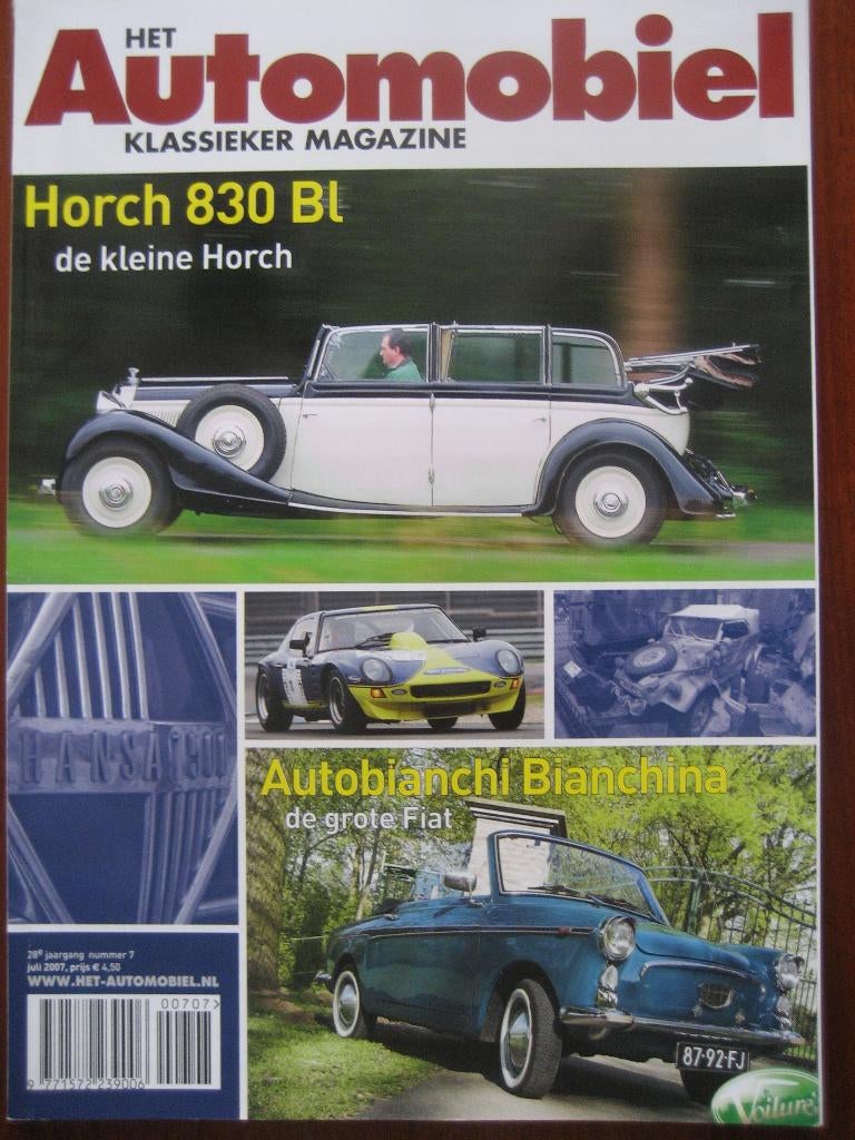 Het Automobiel 7 2007 Autobianchi Bianchina Cabriolet, Horch, Ophalen of Verzenden, Nieuw, Algemeen