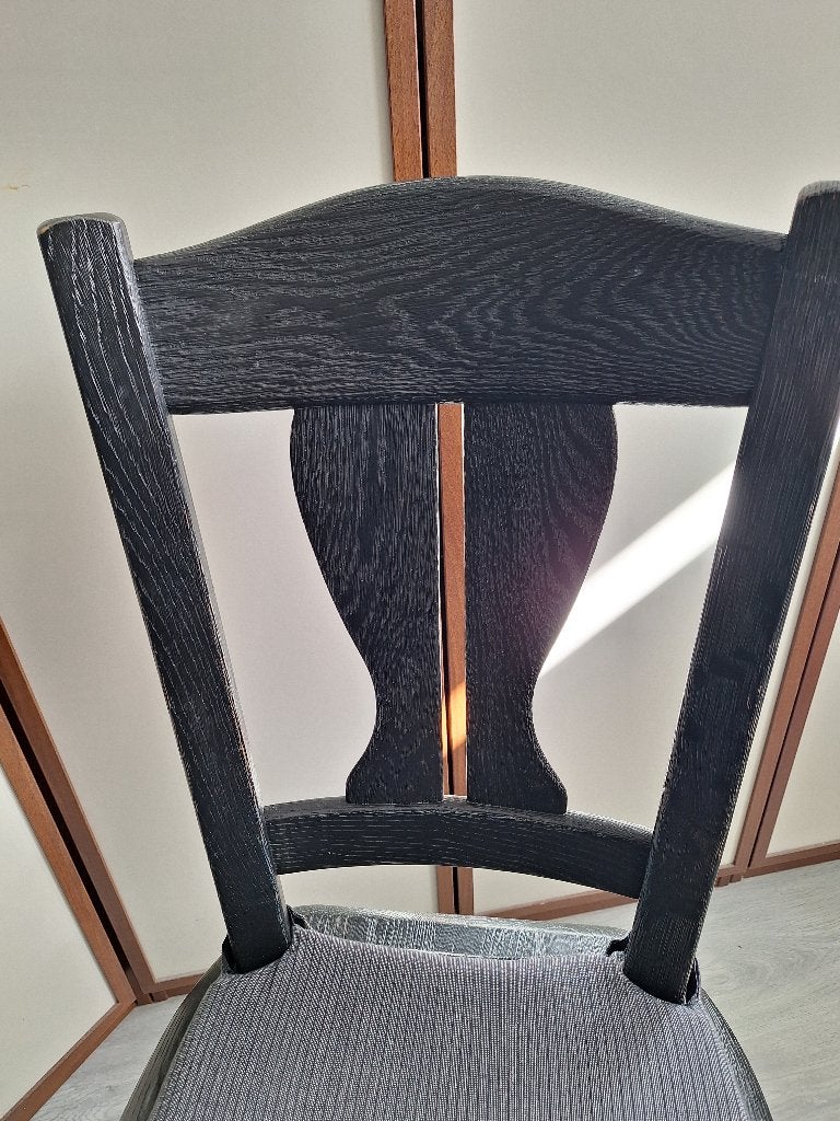 Eetkamerstoelen, Huis en Inrichting, Stoelen, Ophalen, Gebruikt, Zwart, Vier
