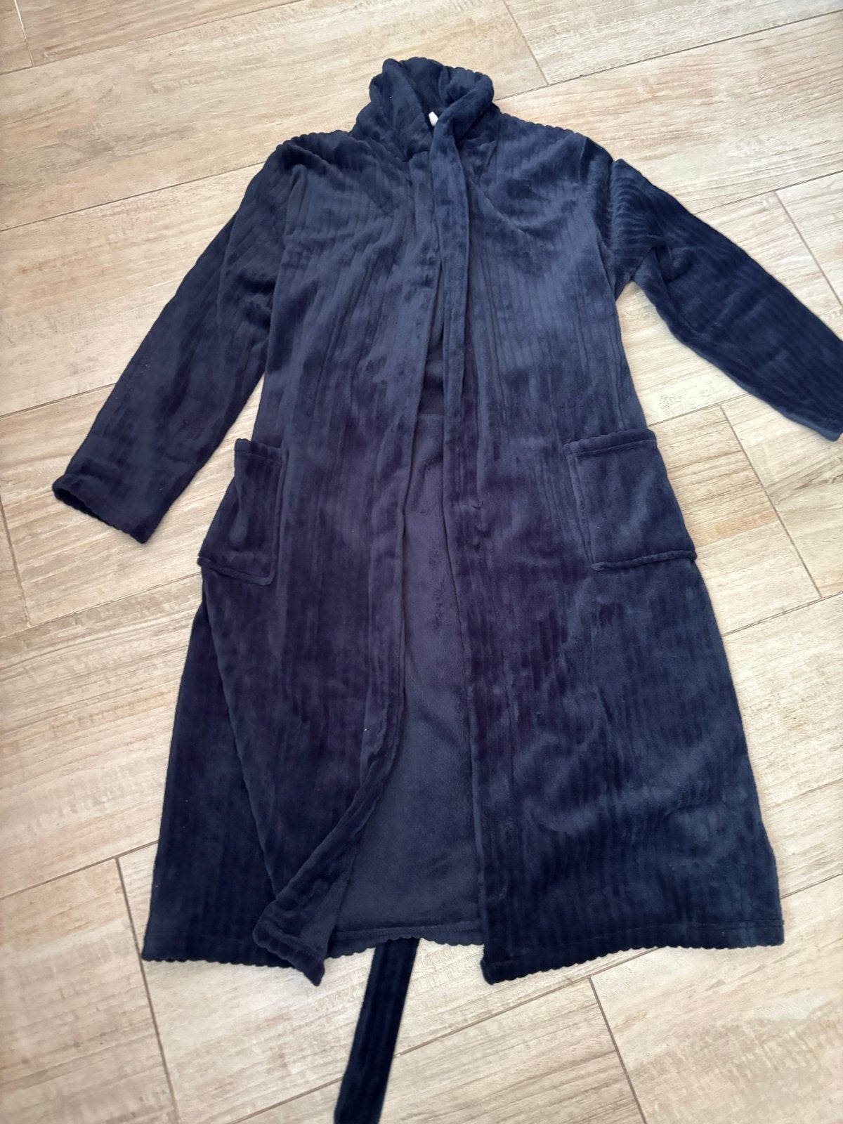Donkerblauwe badjas / ochtendjas Hema maat L/XL, Kleding | Heren, Verzenden, Gedragen