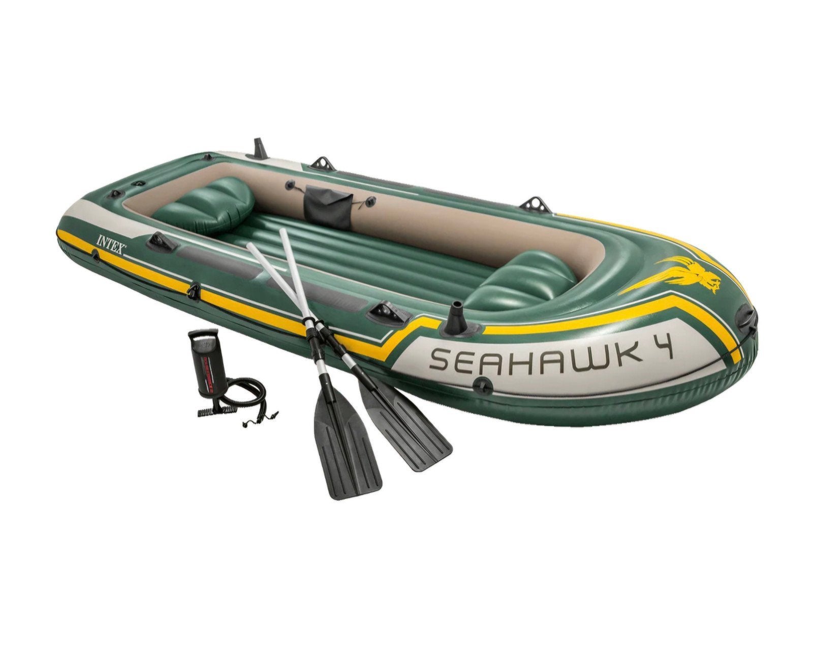 Intex Seahawk 4 opblaasboot met peddels en pomp, Ophalen, Zo goed als nieuw