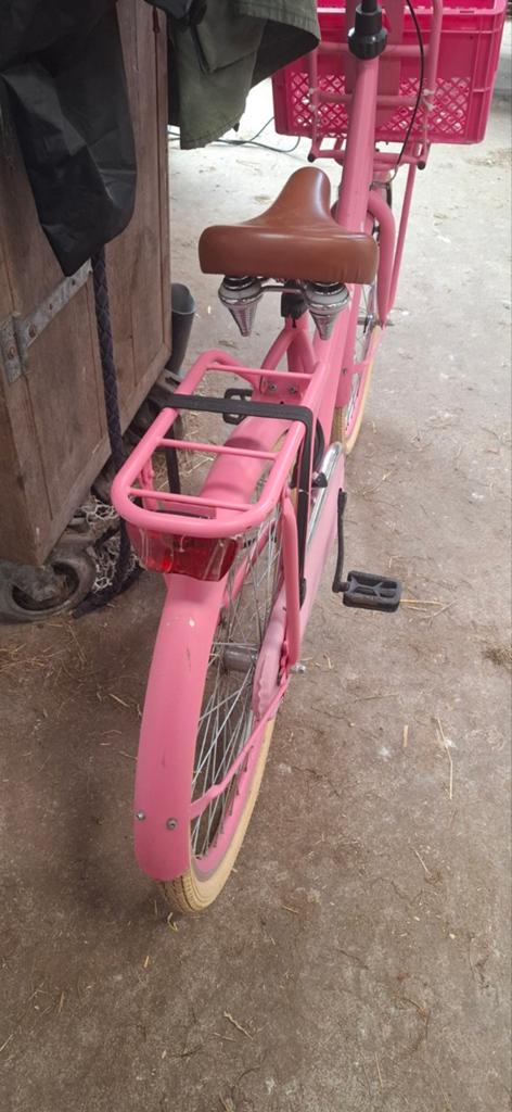 Roze Antilope meisjesfiets met mandje - Zo goed als nieuw, Overige merken, Terugtraprem, Versnellingen, Ophalen of Verzenden