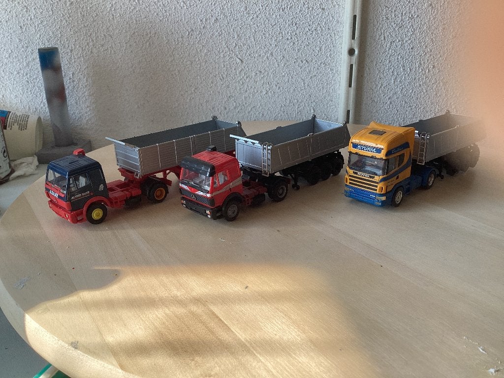5 x Herpa Kieper Truck, Ophalen of Verzenden, Gebruikt, Bus of Vrachtwagen, Herpa