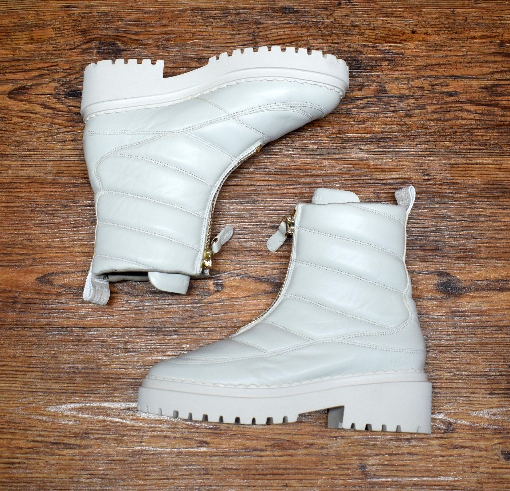 NUBIKK - leren Fae Rosie boot White - maat 39, Nubikk, Wit, Lage of Enkellaarzen, Nieuw