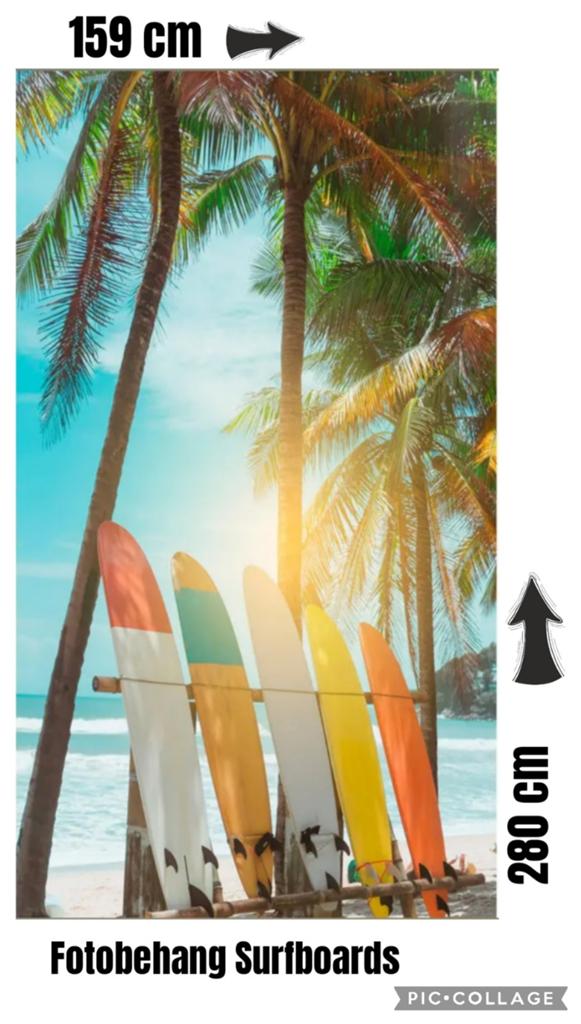 Nieuw Foto poster behang Beach Surfboards 159x280 twv 40 €, Ophalen of Verzenden, Minder dan 10 m²