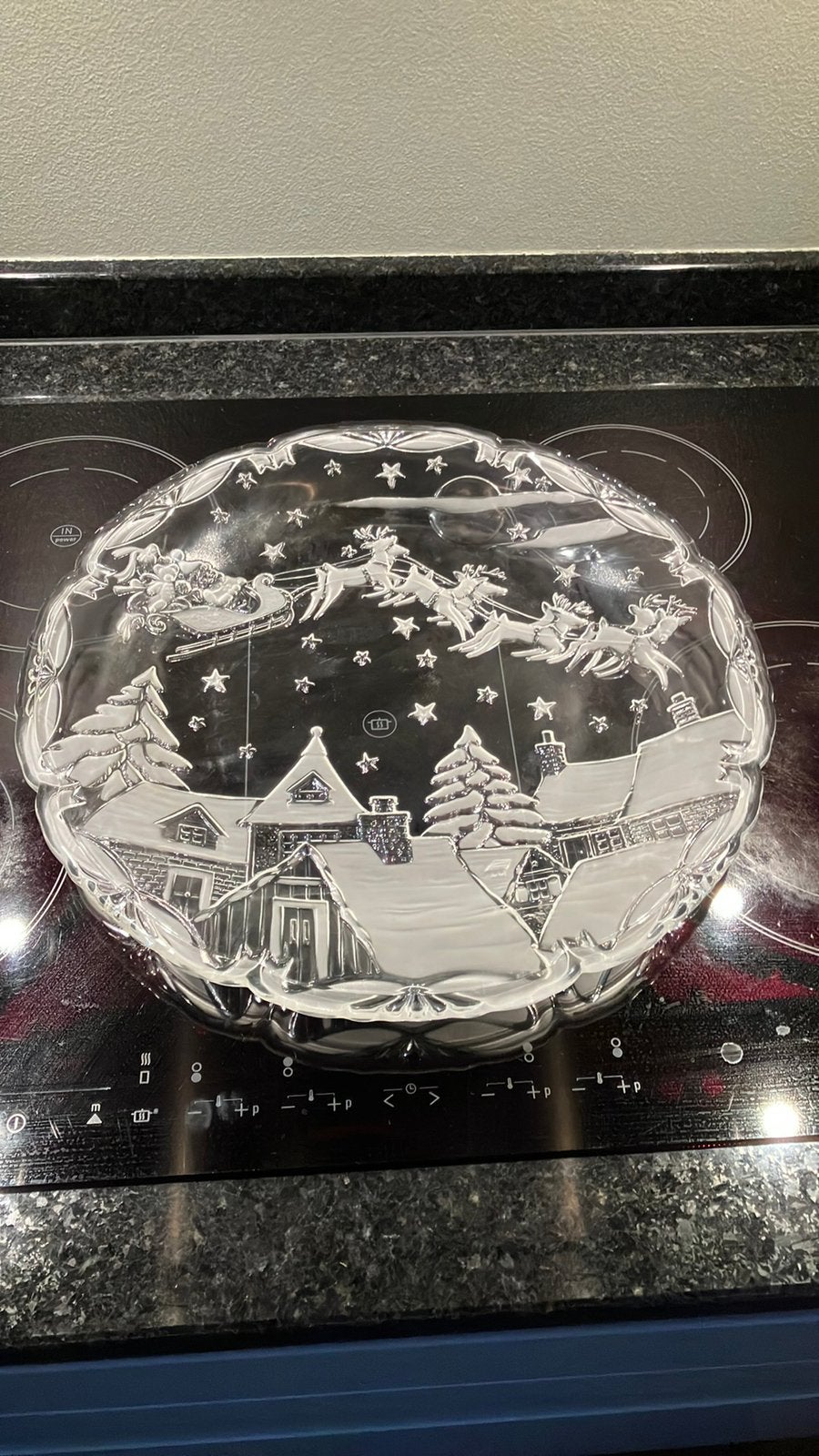Glazen kerst bord schaal, Ophalen of Verzenden, Nieuw