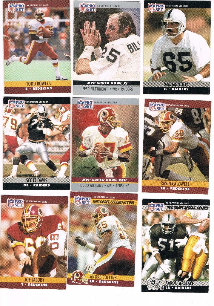 NATIONAL FOOTBALL LEAGUE - KAARTJES - 1990, Ophalen of Verzenden, Buitenlandse clubs, Poster, Plaatje of Sticker