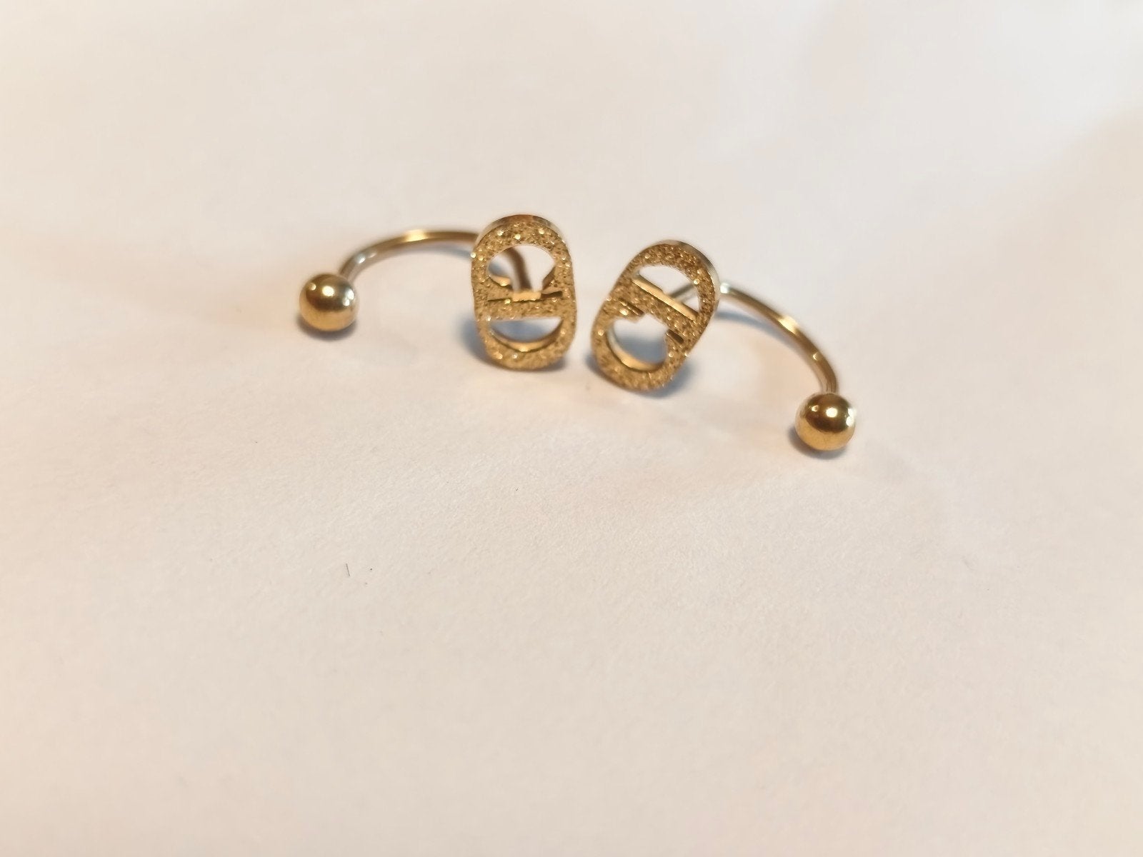 oorbellen met CD letter, Ophalen of Verzenden, Nieuw, Overige materialen