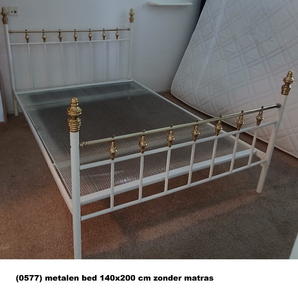 Keuze uit diverse gebruikte metalen bedden, zie lijst, Ophalen, Gebruikt, 90 cm, Eenpersoons