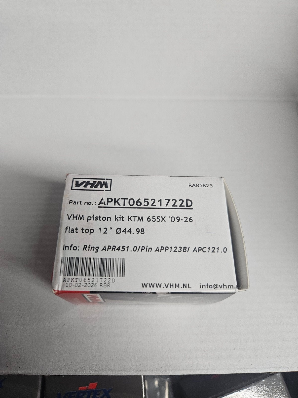 VHM Zuigerkit KTM 65SX '09-'26 - Nieuw 12gr flat, Ophalen of Verzenden, Nieuw