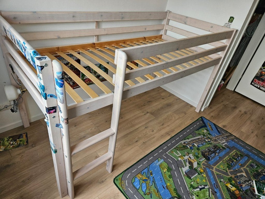 Halfhoogslaper Flexa voor kinderen, Huis en Inrichting, Slaapkamer | Stapelbedden en Hoogslapers, Ophalen, Hoogslaper, Eenpersoons