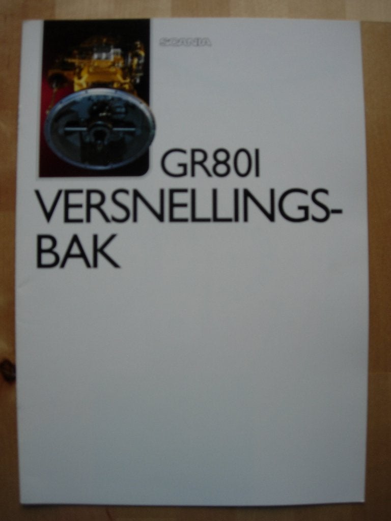 Scania GR801 Versnellingsbak Brochure 1992, Verzenden, Zo goed als nieuw, Overige merken, Scania