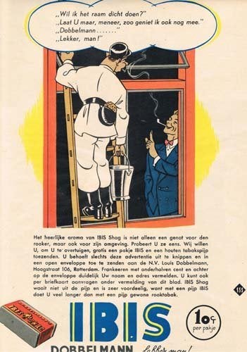 IBIS Shag - Advertentie uit Tijdschrift 1939, Ophalen of Verzenden, 1980 tot heden, Knipsel(s)