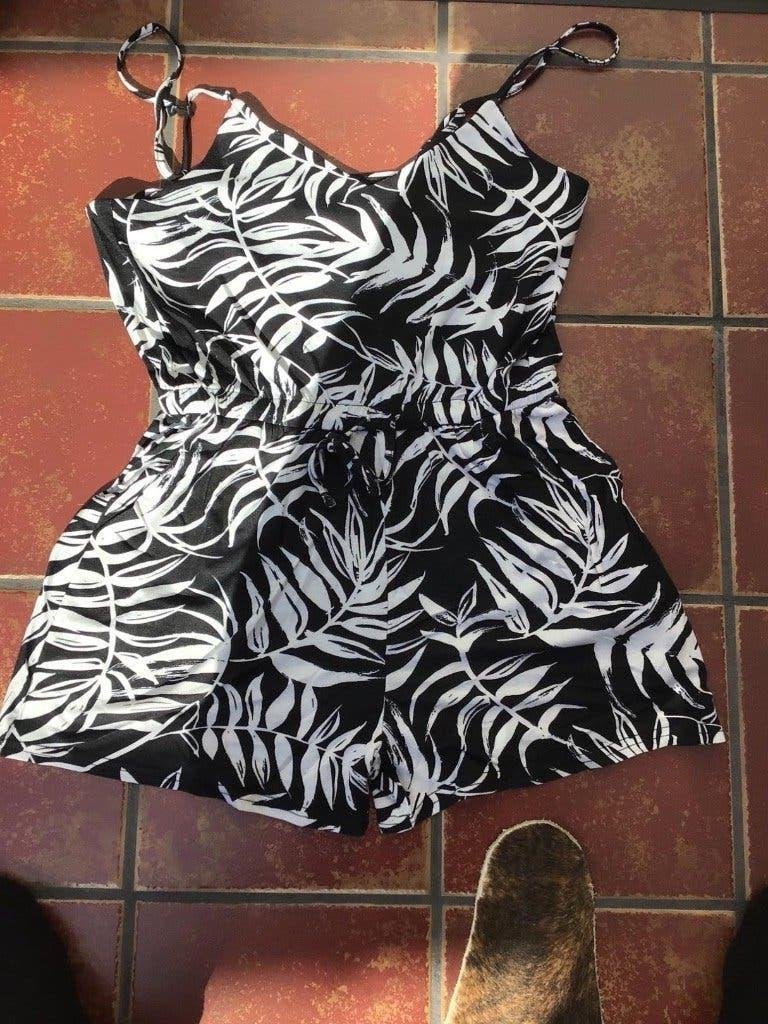 Fashion Victim Tropical Jumpsuit Maat M, Kleding | Dames, Jumpsuits, Maat 38/40 (M), Zwart, Nieuw, Ophalen of Verzenden
