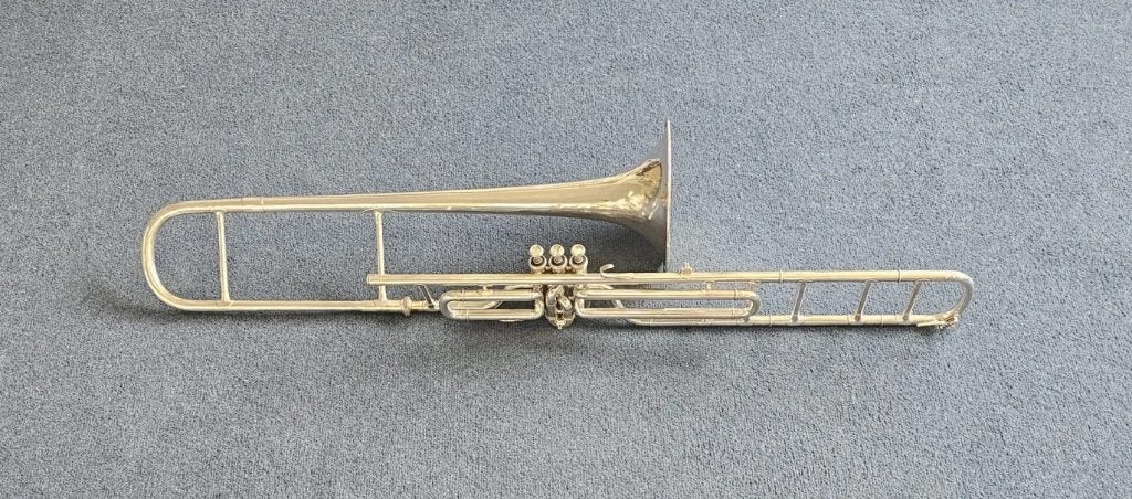 Couesnon Monopole Paris C / Bb Valve Trombone Silver Plated, Muziek en Instrumenten, Blaasinstrumenten | Trombones, Ophalen, Gebruikt