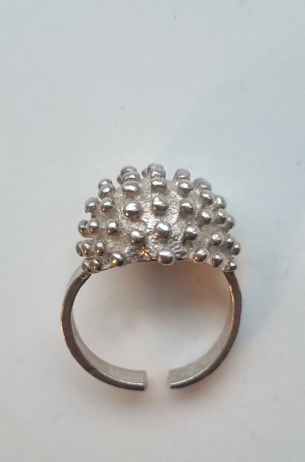 Zilveren 925 Sputnik ring verstelbaar, Ophalen of Verzenden, Zilver, Zilver, Dame