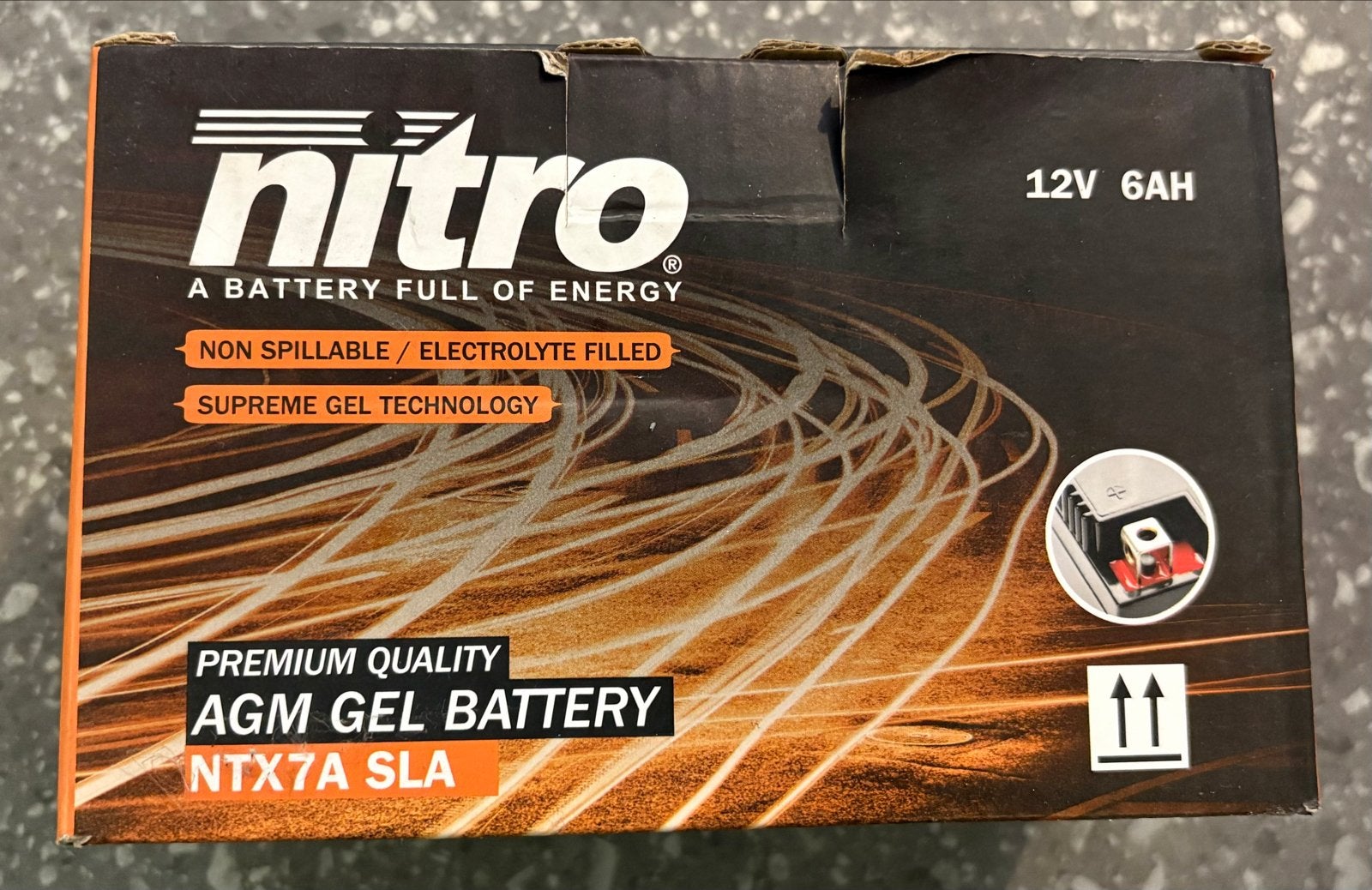 Nitro NTX7A SLA 12V 6AH AGM Gel Accu - Nieuw, Ophalen of Verzenden, Nieuw, SYM