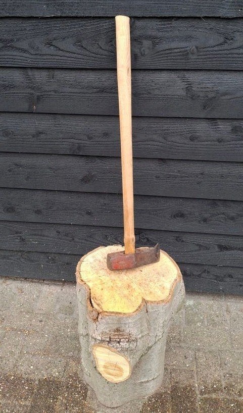 KLOOFBIJL 3KG GESLEPEN EN MET NIEUWE STEEL, Ophalen of Verzenden, Gebruikt, Overige typen
