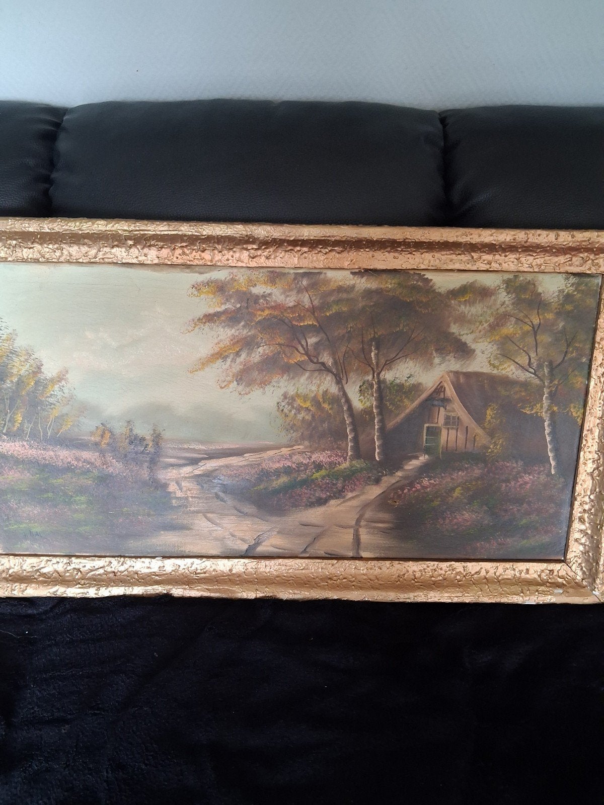 Schilderij 'Landschap met boerderij' gesigneerd V. DAL, Ophalen