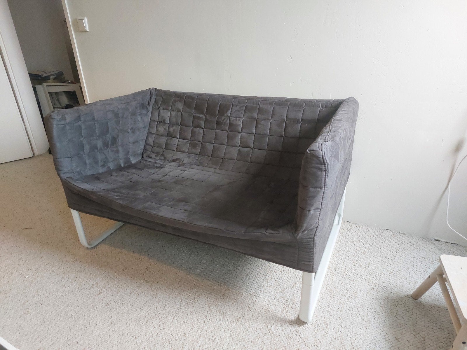 Knopparp ikea bankje grijs, Ophalen of Verzenden, 75 tot 100 cm, Tweepersoons, Minder dan 150 cm