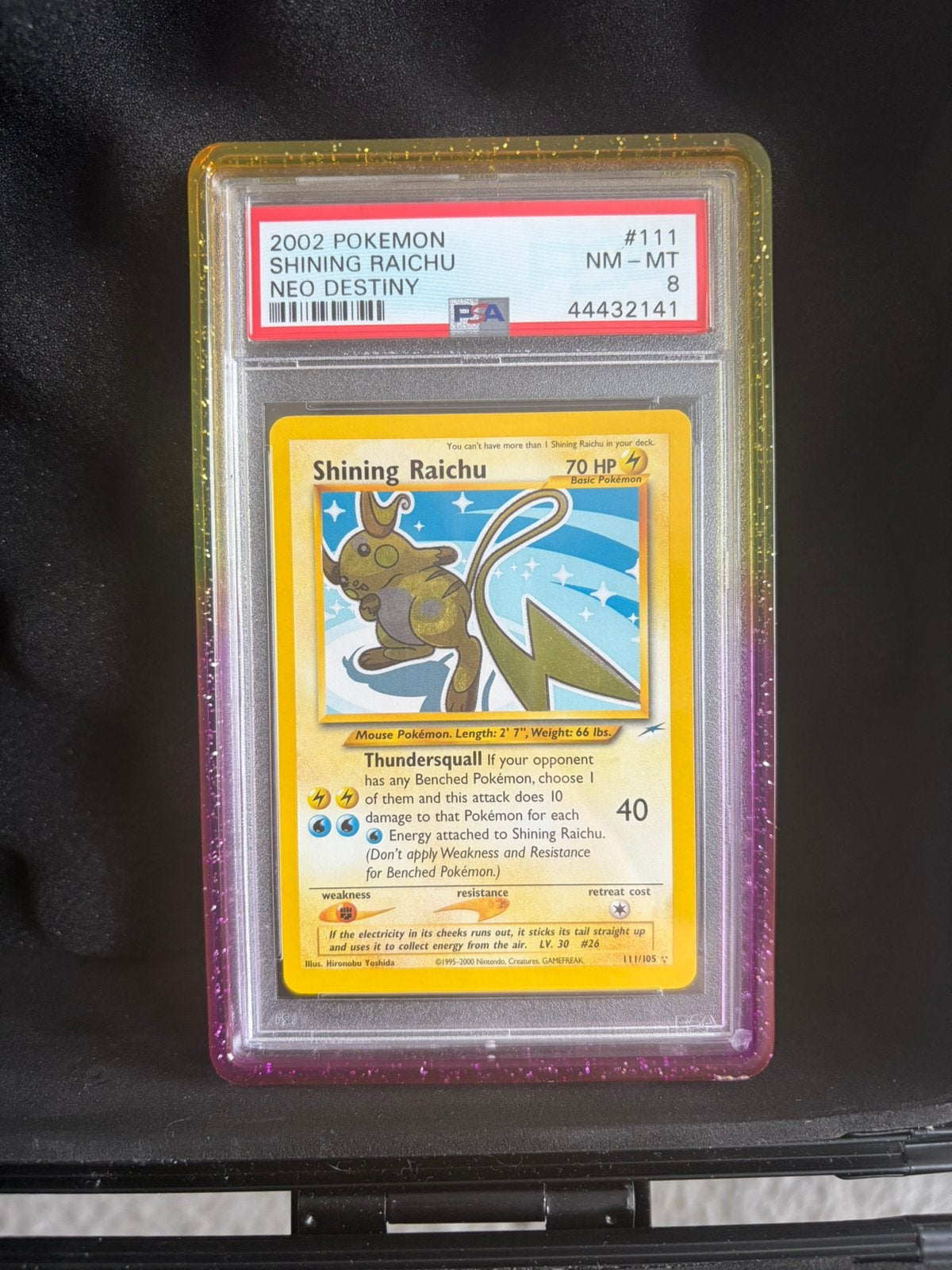 Shining raichu psa 8, Ophalen of Verzenden, Zo goed als nieuw