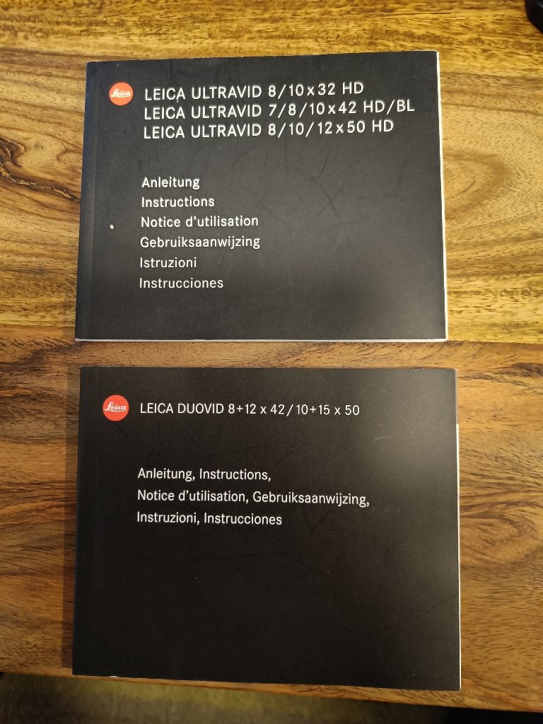Handleiding Leica ultravid en duovid, Ophalen of Verzenden, Zo goed als nieuw, 8 tot 12x, Overige typen