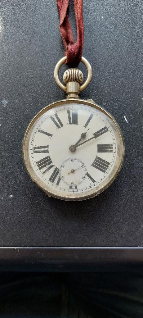 antiek (spoorweg/koetsier?)horloge, Overige merken, Overige materialen, Zakhorloge, Met bandje