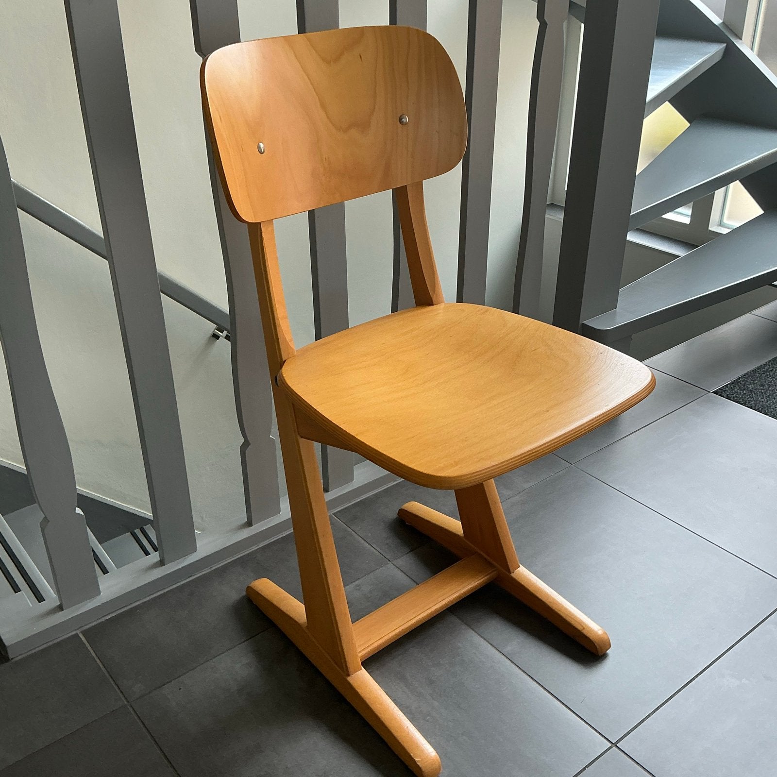 Zeldzame Casala schoolstoel van Carl Sasse (jaren '60), Ophalen, Bruin, Zo goed als nieuw, Mid-century, jaren zestig