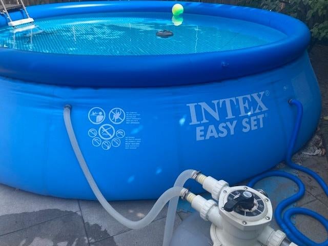 Intex 457cm rond compleet incl. glasfilter en pomp. €200,00, Tuin en Terras, Zwembaden, Ophalen, Gebruikt, Opblaaszwembad, 80 tot 120 cm