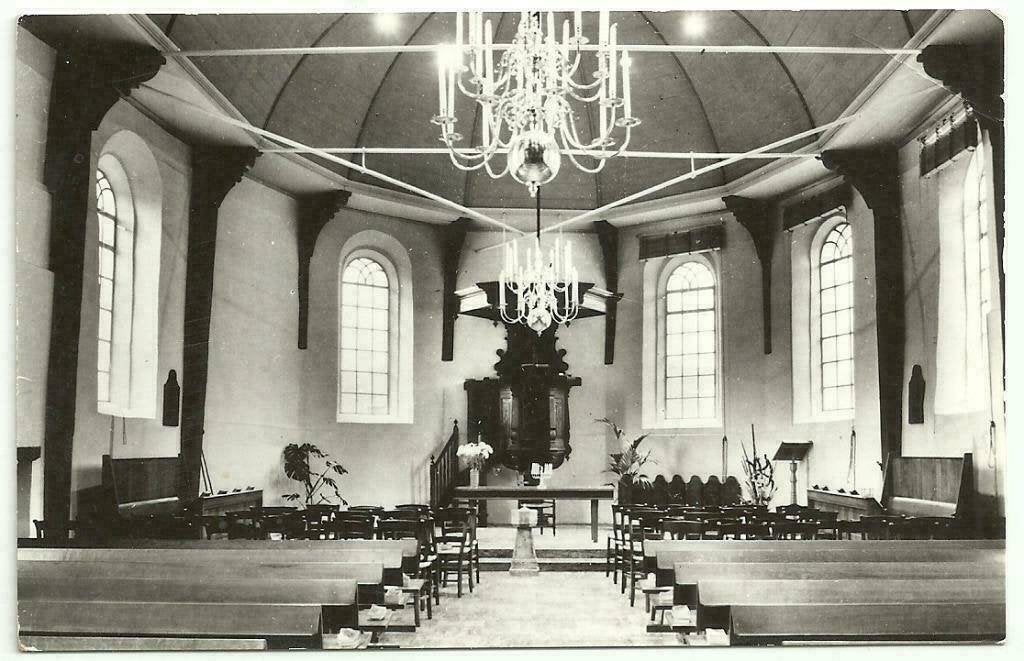 AK Parrega - Interieur Herv. Kerk, Verzenden, 1960 tot 1980, Gelopen, Noord-Brabant