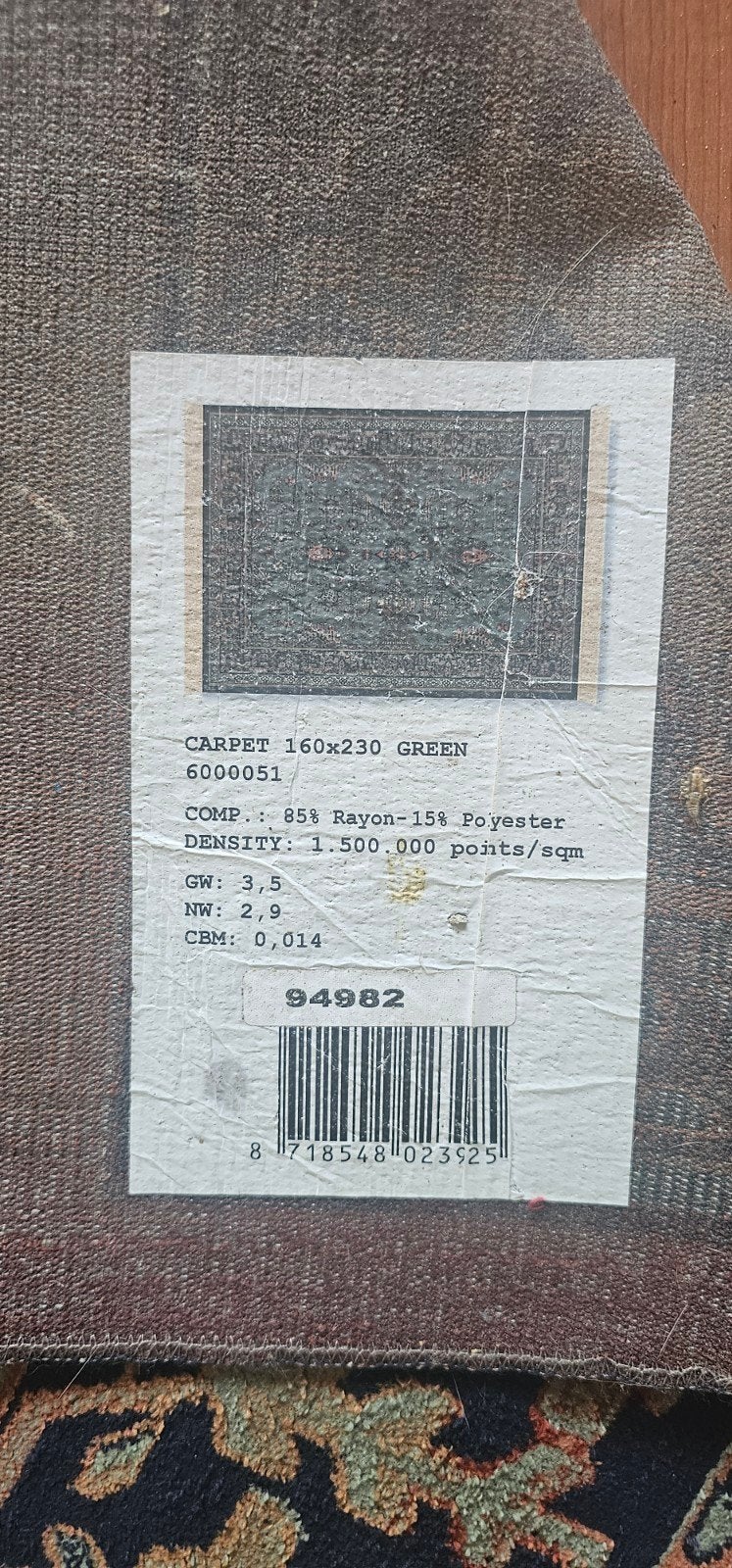Prachtig Perzisch tapijt 160x230 cm - Groen/Blauw, Blauw, 150 tot 200 cm, 200 cm of meer, Ophalen of Verzenden