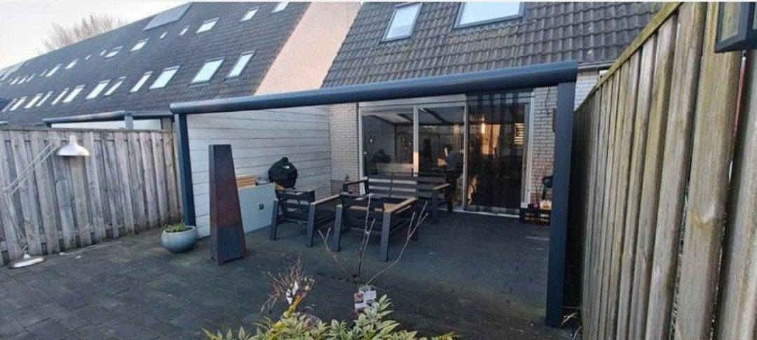 veranda 5x3.5m antraciet, Ophalen, Gebruikt, Veranda