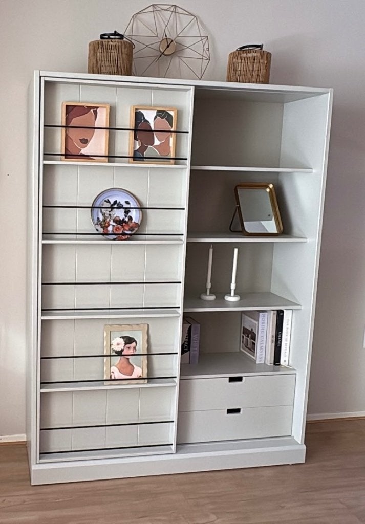 Woood Swing schuifdeurkast, Ophalen, Grenenhout, Zo goed als nieuw, Minder dan 150 cm
