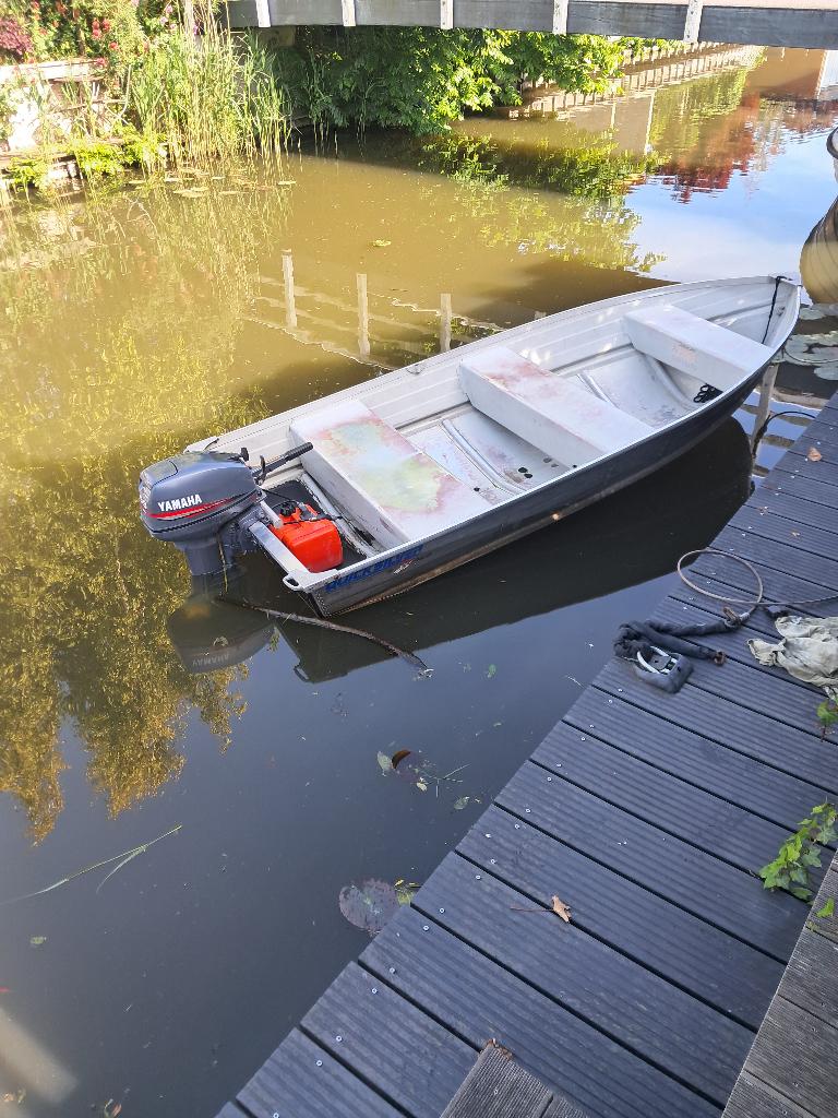 Quicksilver 355 + 15 pk yamaha 2 takt, Watersport en Boten, Ophalen, Gebruikt, Motor en Techniek