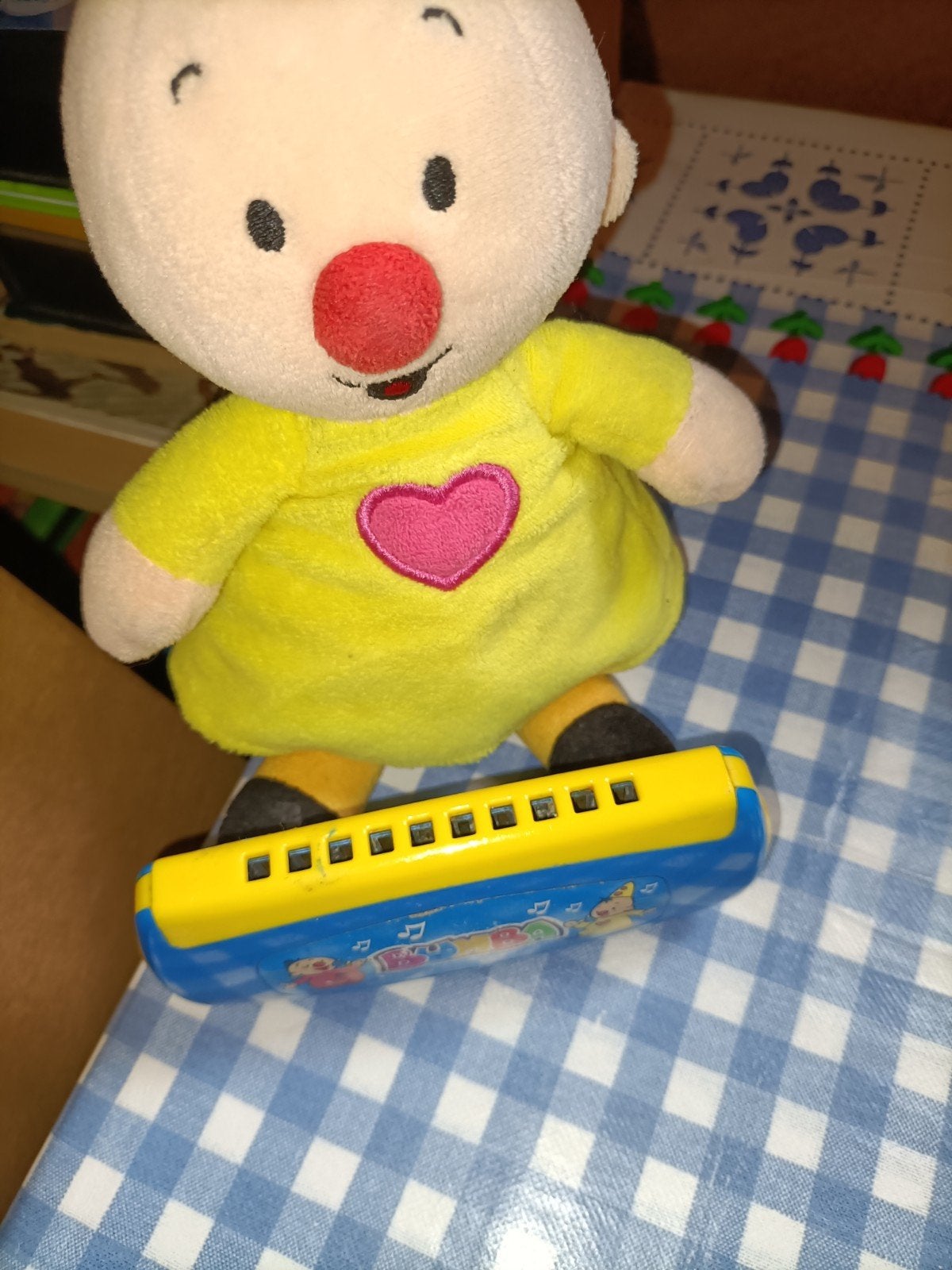 Bumba knuffel 20 cm groot + mondharmonica, Ophalen of Verzenden, Zo goed als nieuw, Overige typen