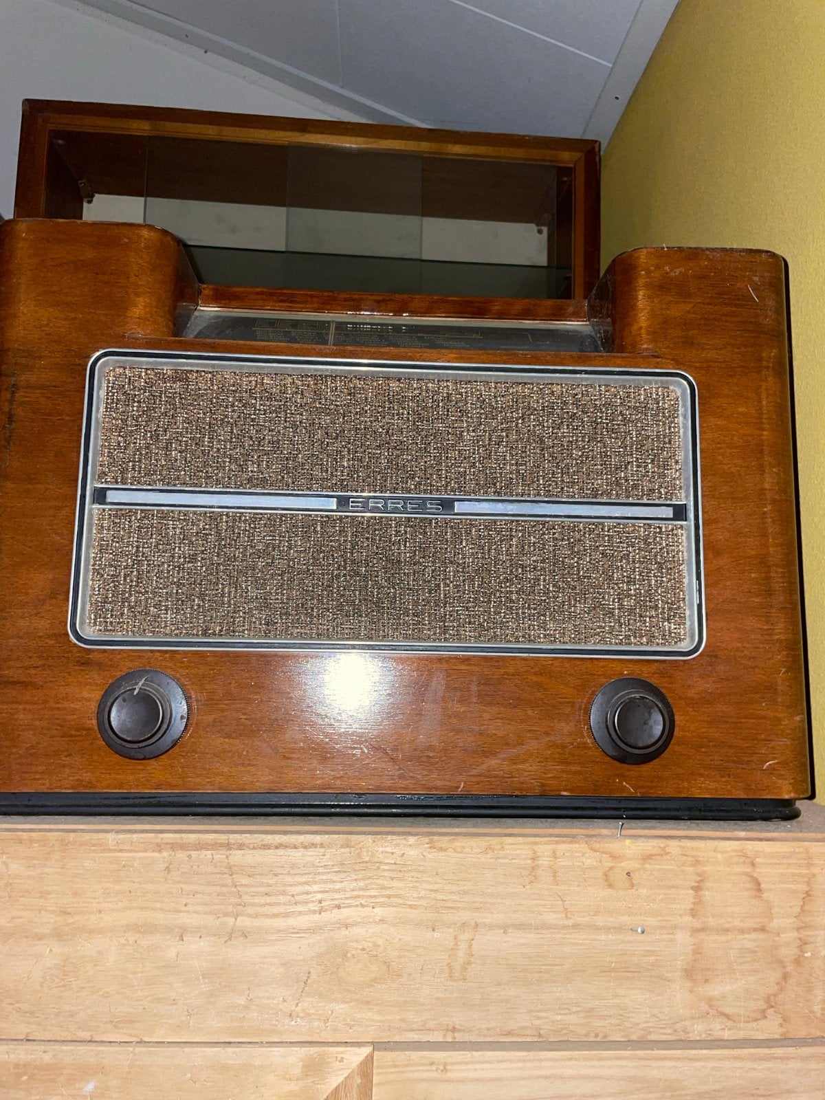 Vintage Erres buizenradio - Prachtig houten design, Ophalen