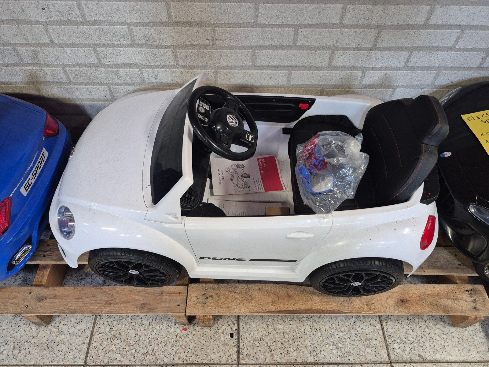 Witte Volkswagen Beetle Elektrische Kinderauto, Nieuw
