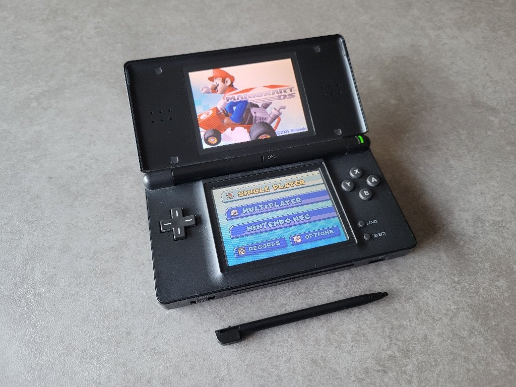 Ds Lite met Spellen, Zwart, Ophalen of Verzenden, DS Lite, Gebruikt