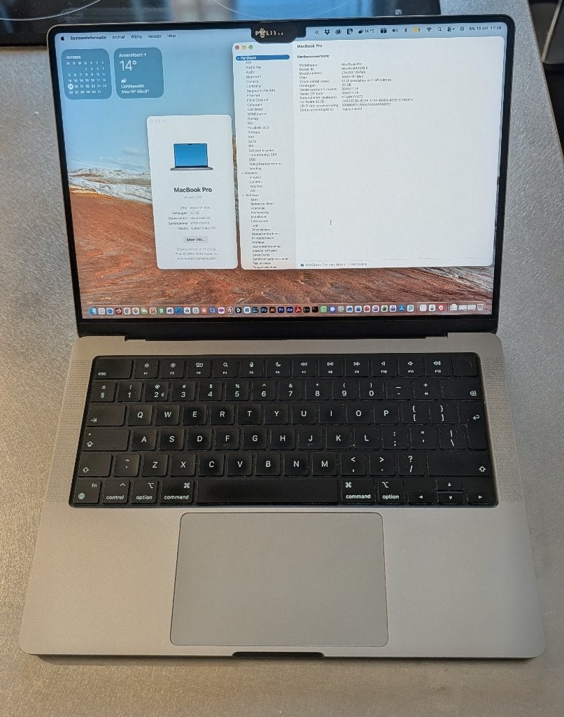Macbook Pro M1 max 2021, 14.2 inch, 32GB, 2TB SSD, Computers en Software, MacBook Pro, 1 TB of meer, Overige groottes, Ophalen of Verzenden