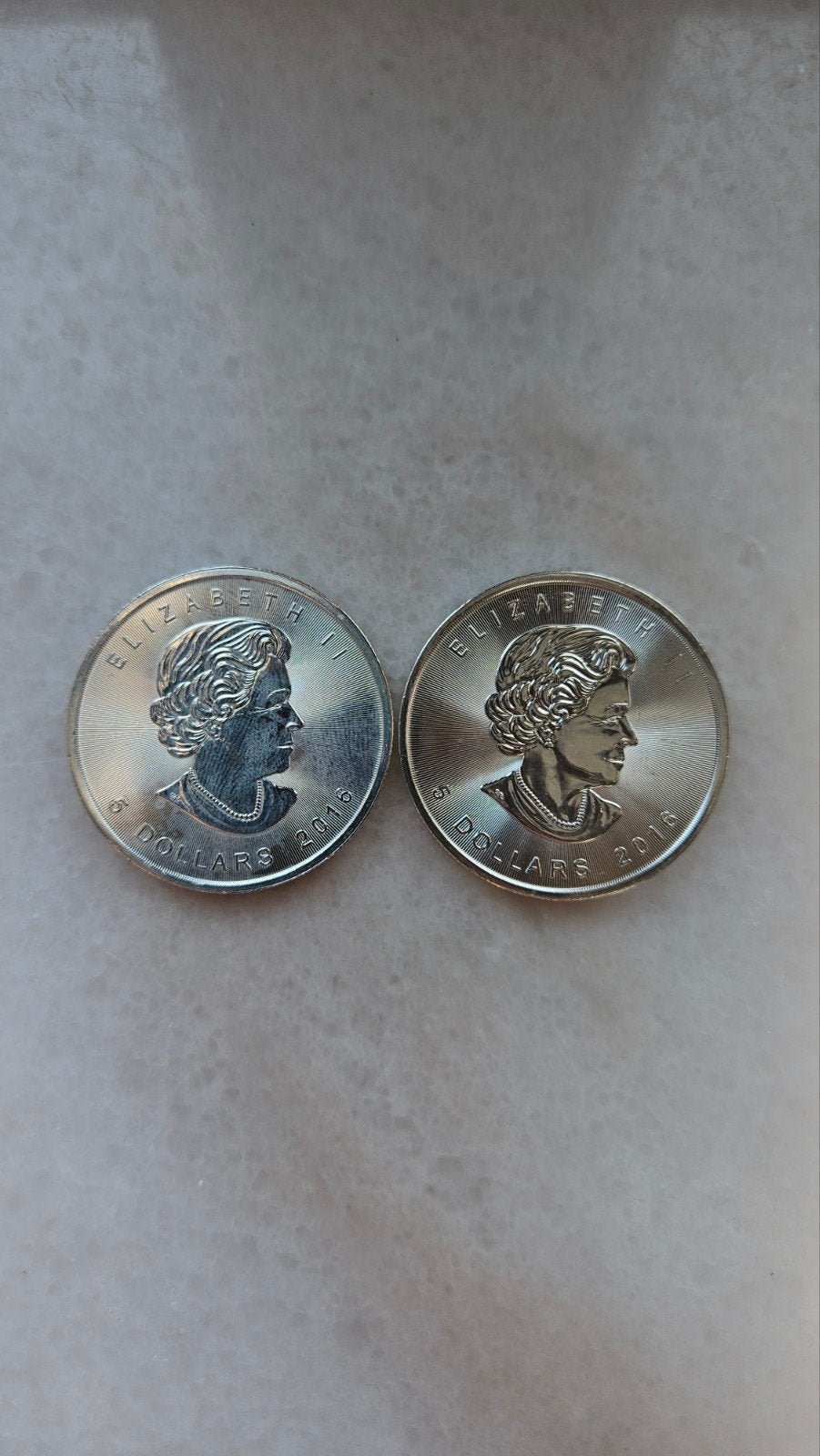 2 x 1 ounce maple leaf 2016, Ophalen of Verzenden
