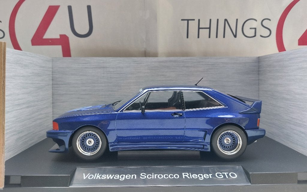 MCG 1:18 Volkswagen Scirocco Rieger GTO donkerblauw metallic, Ophalen of Verzenden, Nieuw, Auto, Overige merken