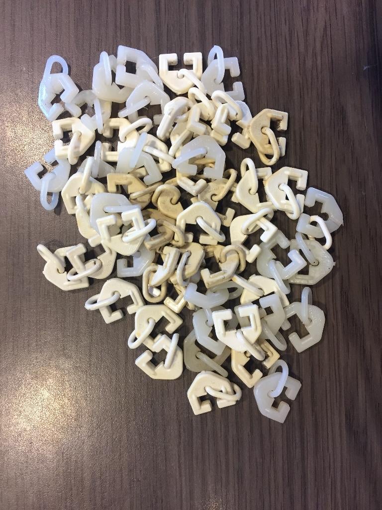 Oude plastic Glijders - kunststof- wit creme voor Swish rail, Minder dan 50 cm, Ophalen of Verzenden, Zo goed als nieuw, Minder dan 100 cm