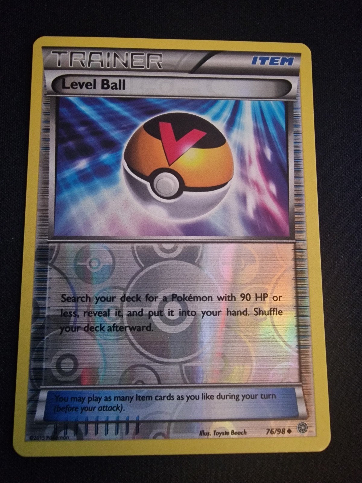 Level Ball Trainer Kaart - Pokémon TCG  Uitstekende Conditie, Verzenden, Zo goed als nieuw, Losse kaart, Foil