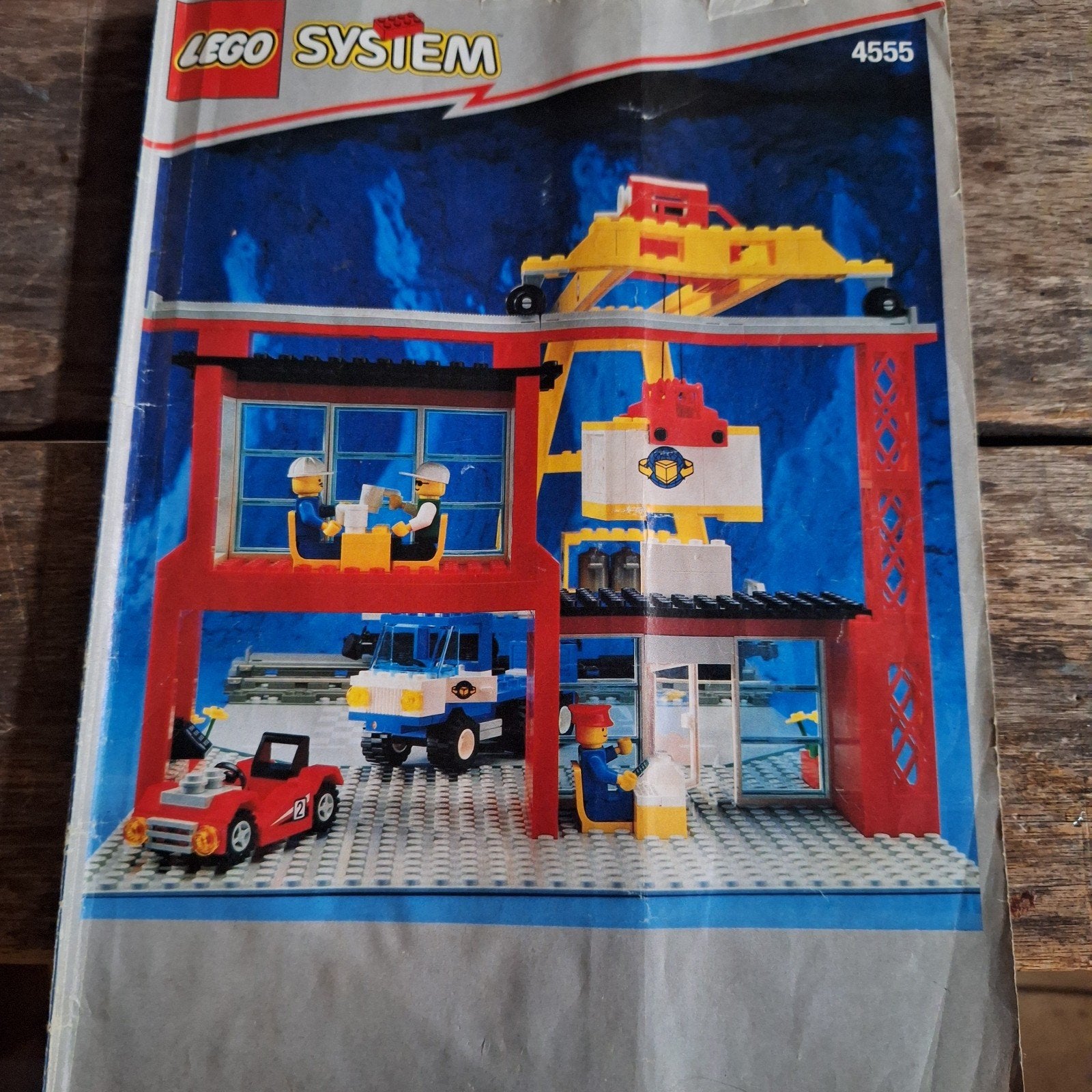 Vintage LEGO set 4555 - Spoorwegovergang met kraan, Ophalen of Verzenden