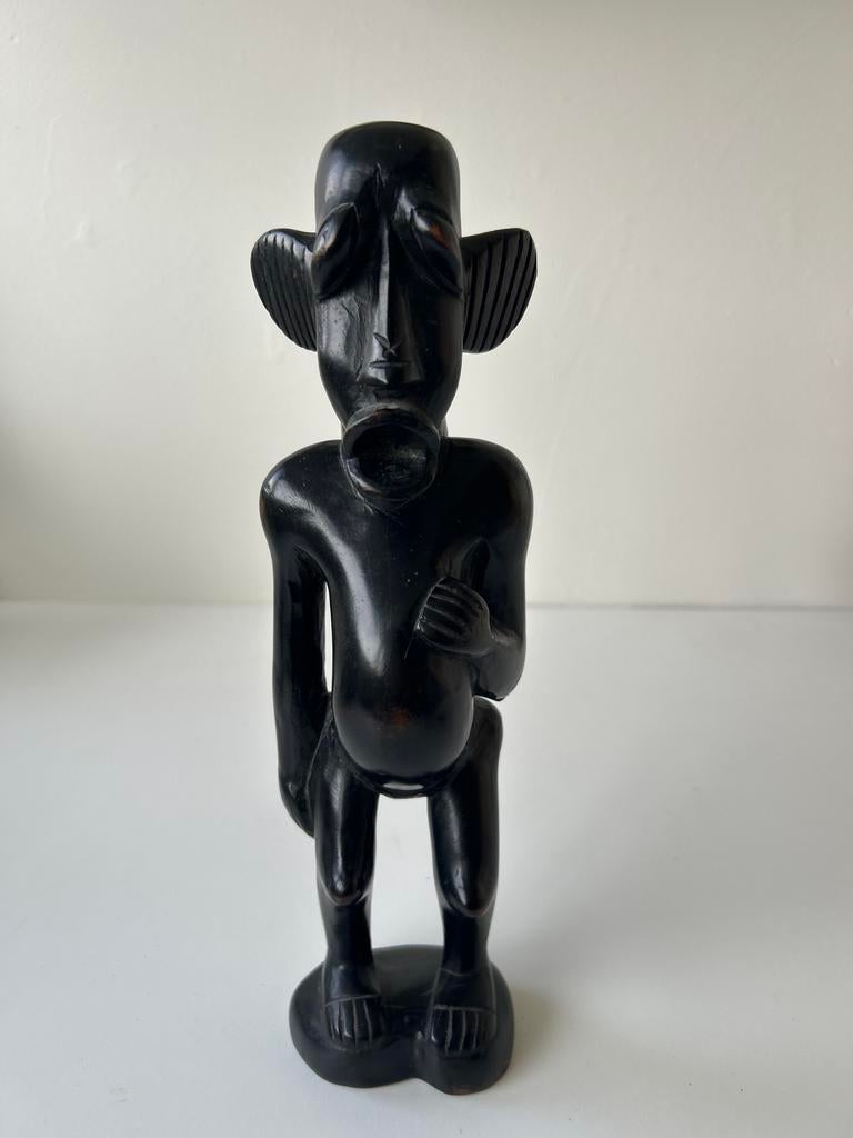 Houten Afrikaans Mursi vruchtbaarheidsbeeldje, Overige onderwerpen, Ophalen of Verzenden, Handgemaakt, Beeld