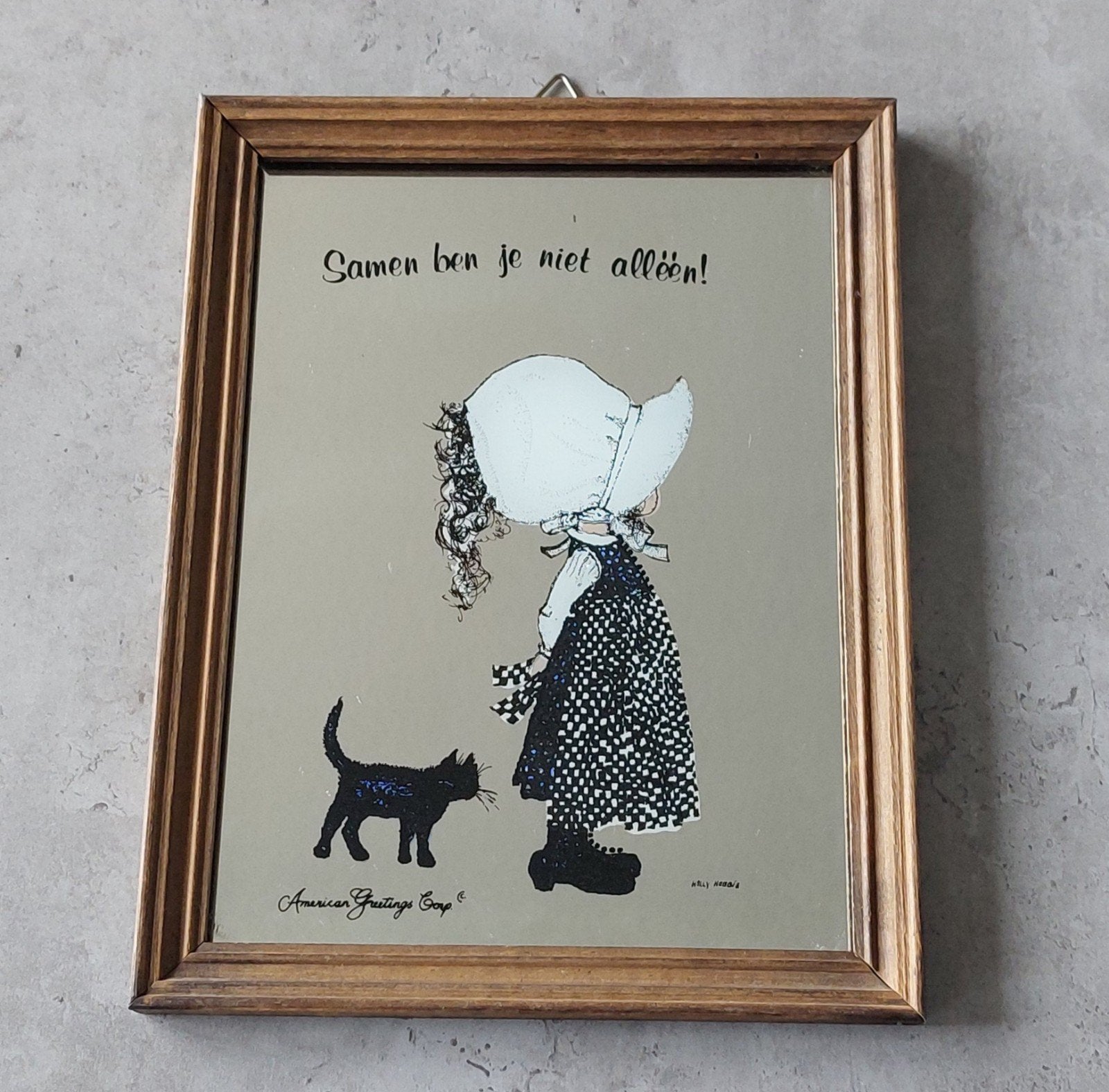 HOLLY HOBBIE spiegel met afbeelding  VINTAGE, Ophalen of Verzenden, Huis en Inrichting
