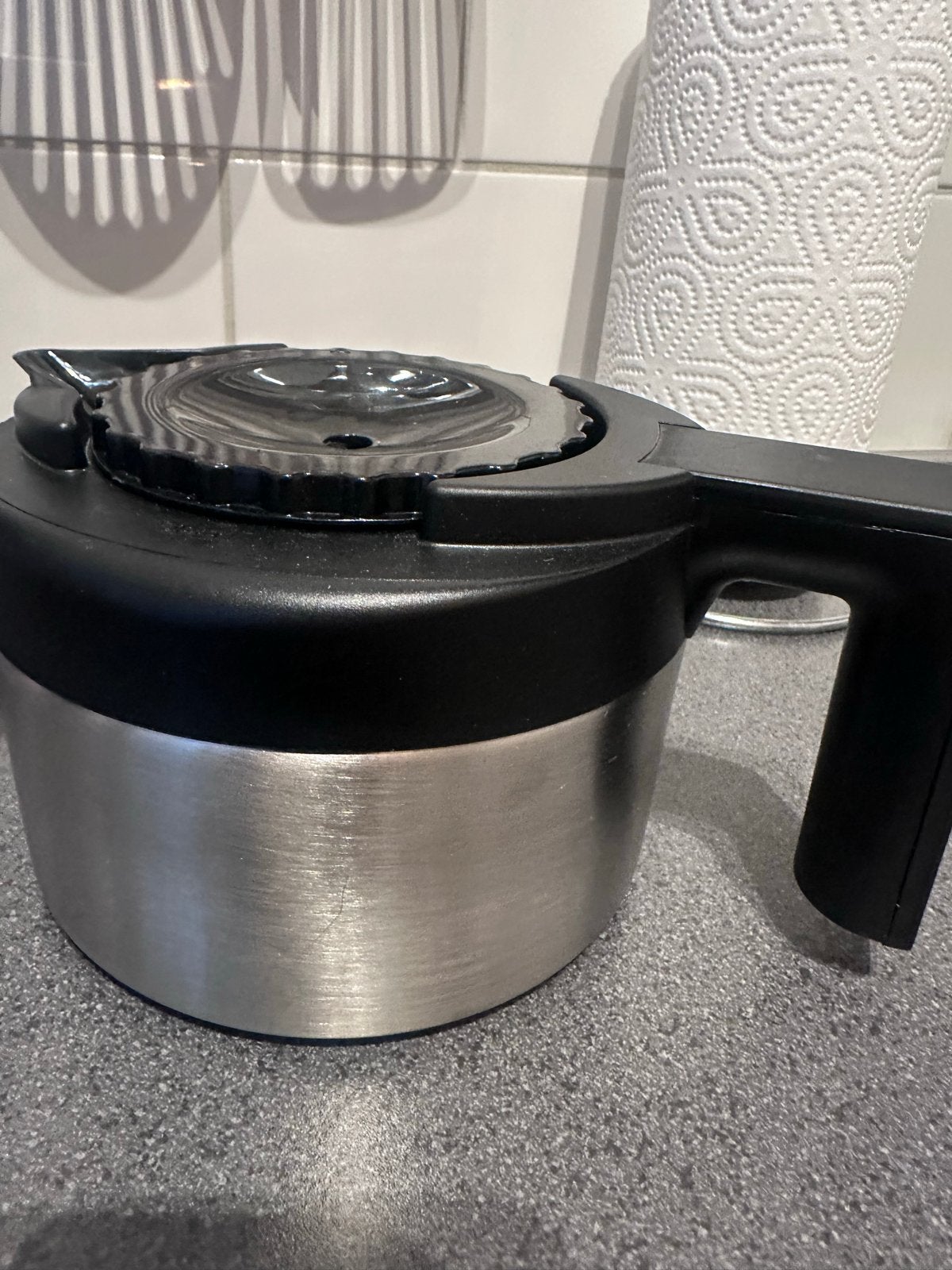 Koffiezetapparaat met thermoskan en melkopschuimer, Ophalen of Verzenden, Gebruikt