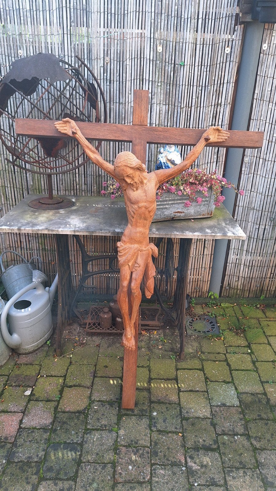 groot houten kerk kruisbeeld, zie foto's, Ophalen