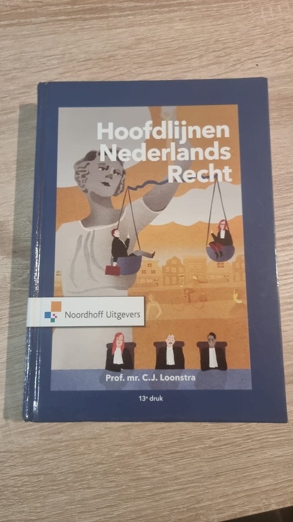 Hoofdlijnen Nederlands recht, Verzenden, C.J. Loonstra, HBO, Zo goed als nieuw