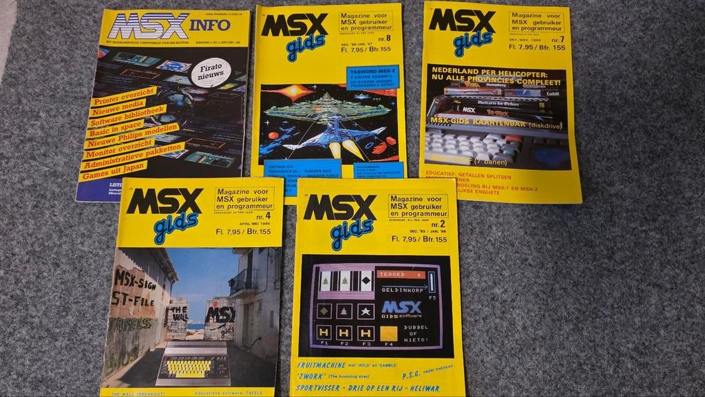 MSX gids 4x MSX info 1x Nederlandse magazines, Computers en Software, Vintage Computers, Ophalen